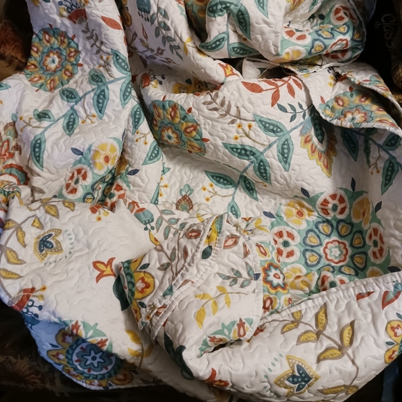 💐🌹Marcielo Quilted Romantic Green 🛌  🌸🏵3 Piece Set,A Fabulous👌Gift Item.🎁 - Picture 15 of 16